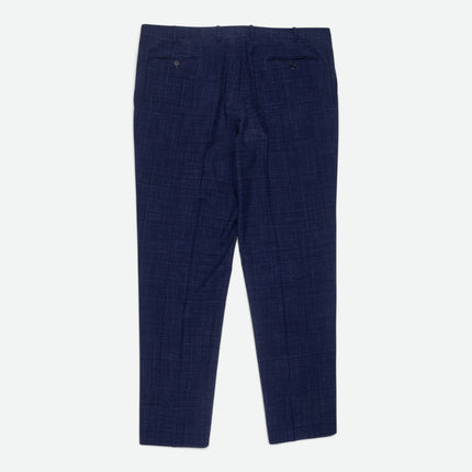 Navy Blue Wool Silk Linen Blend 2 Piece Suit UK 46/40