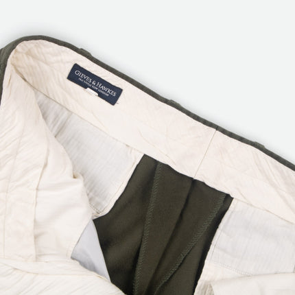 Dark Green Cotton Moleskin 2 Piece Suit UK 40L/36