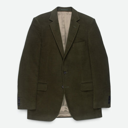 Dark Green Cotton Moleskin 2 Piece Suit UK 40L/36