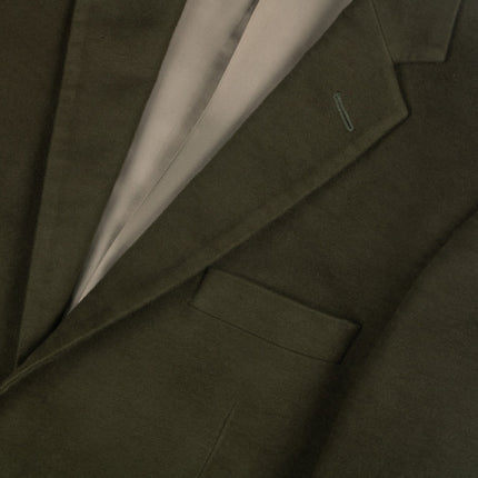 Dark Green Cotton Moleskin 2 Piece Suit UK 40L/36