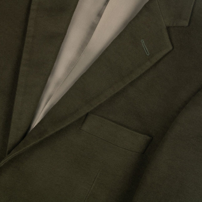 Dark Green Cotton Moleskin 2 Piece Suit UK 40L/36