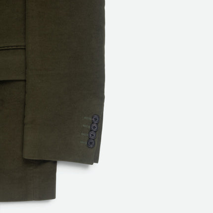 Dark Green Cotton Moleskin 2 Piece Suit UK 40L/36