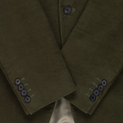 Dark Green Cotton Moleskin 2 Piece Suit UK 40L/36