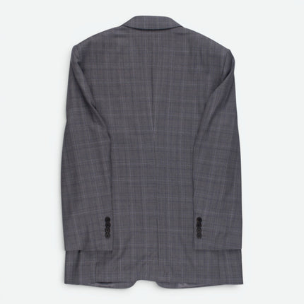 Grey Prince of Wales Check Wool Tailored Fit 2 Piece Suit UK 38/32