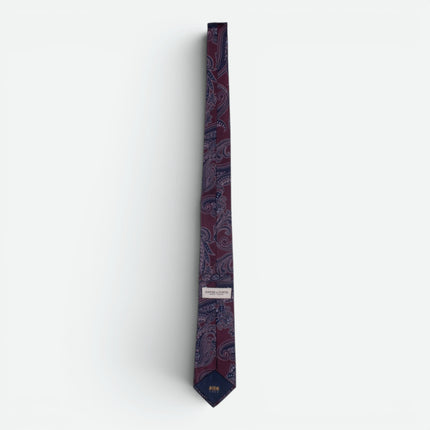 Burgundy Paisley Silk Tie