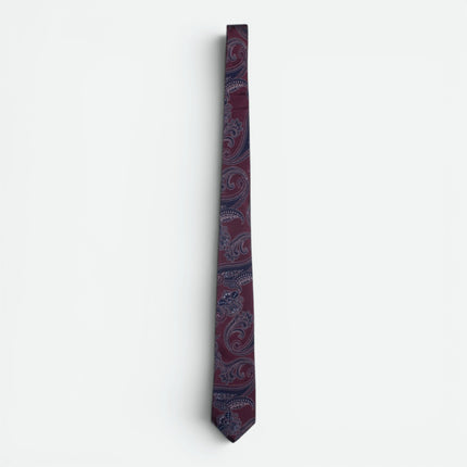 Burgundy Paisley Silk Tie