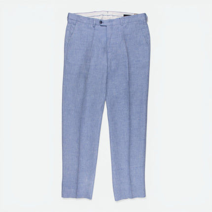 Light Blue Linen Tailored Fit 3 Piece Suit UK 38/32