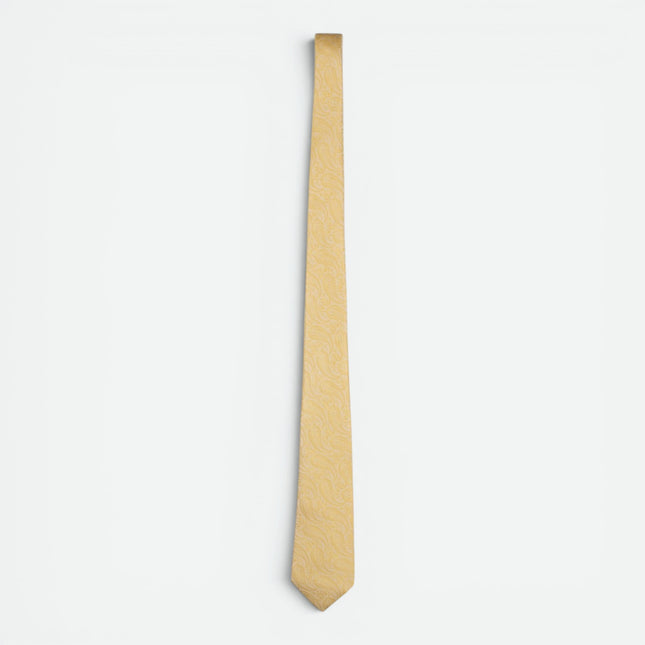 Yellow Paisley Silk Tie
