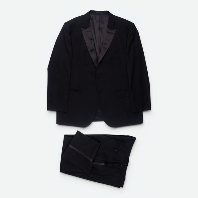 Black Super 100s Wool Classic Fit Dinner Suit UK 50/44