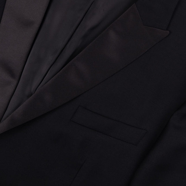 Black Super 100s Wool Classic Fit Dinner Suit UK 50/44