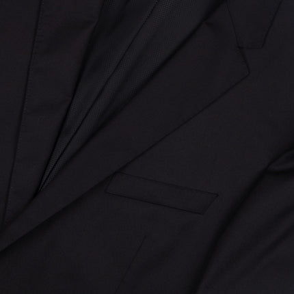 'Ryan' Black Super 120s Wool Slim Fit 3 Piece Suit UK 44/36