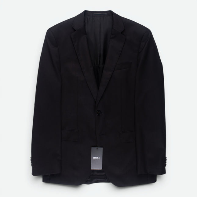 'Hayes' Black Super 120s Wool Slim Fit Blazer UK 38