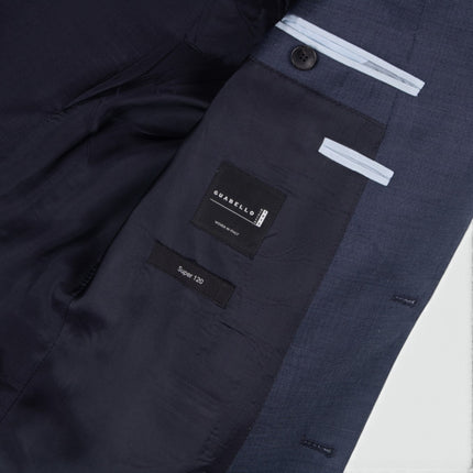'Huge/Genius' Dark Blue Super 120s Wool Slim Fit 2 Piece Suit UK 36/28