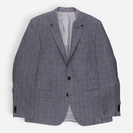 'Hutch' Grey Linen Tailored Fit Blazer UK 42