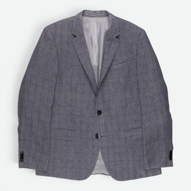 'Hutch' Grey Linen Tailored Fit Blazer UK 42