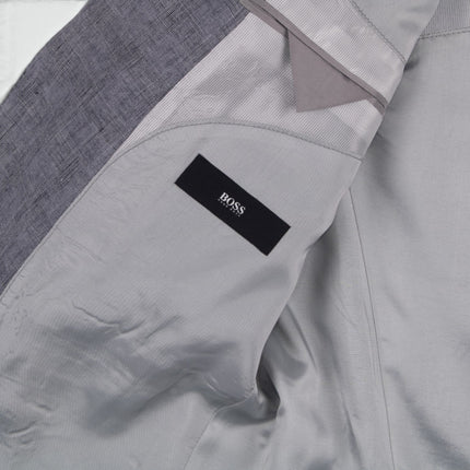 'Hutch' Grey Linen Tailored Fit Blazer UK 42