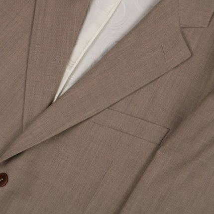 '9551 Priority' Beige Wool Tailored Fit 2 Piece Suit UK 40/32