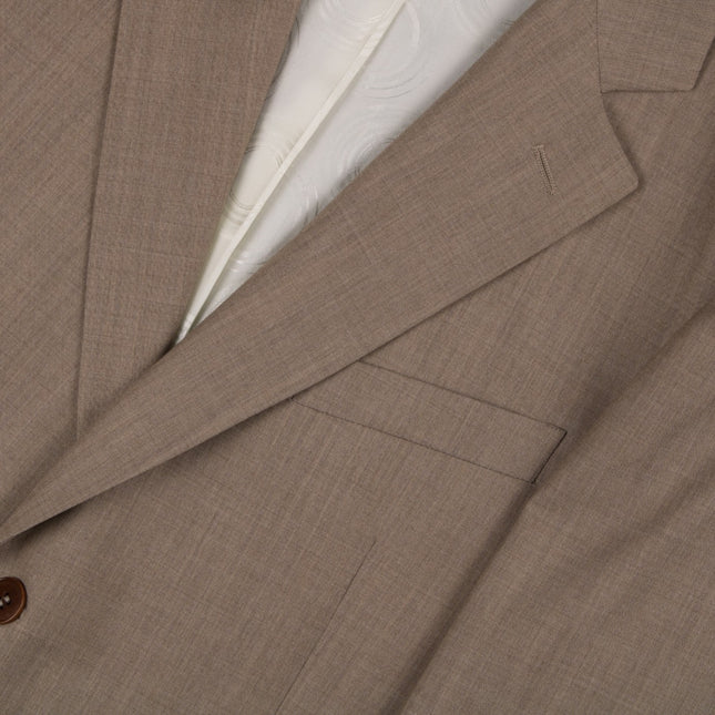 '9551 Priority' Beige Wool Tailored Fit 2 Piece Suit UK 40/32
