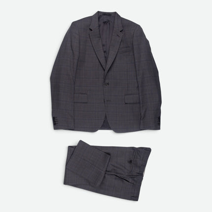 Soho '1439' Grey Prince of Wales Check Wool Tailored Fit 2 Piece Suit UK 42/36