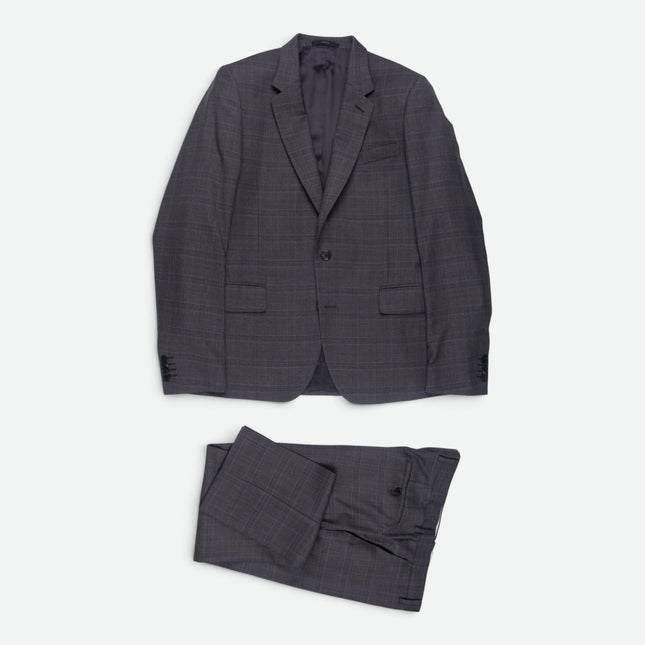 Soho '1439' Grey Prince of Wales Check Wool Tailored Fit 2 Piece Suit UK 42/36