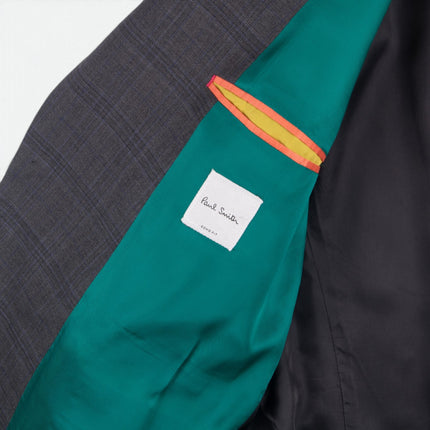 Soho '1439' Grey Prince of Wales Check Wool Tailored Fit 2 Piece Suit UK 42/36