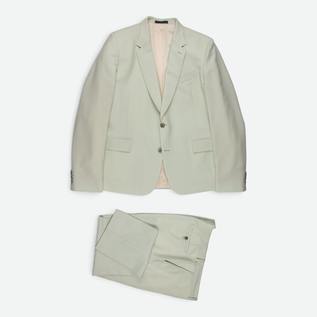 Soho '1439' Light Green Wool Mohair Blend Tailored Fit 2 Piece Suit UK 46/40