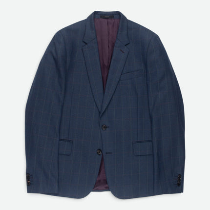 Soho '1439' Blue Check Wool Tailored Fit 2 Piece Suit UK 42/34