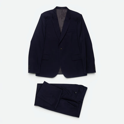 The Soho 'W439' Navy Blue Wool Tailored Fit 3 Piece Suit UK 44/34