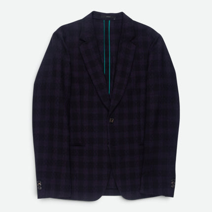 Soho '1599' Navy Purple Check Wool Unlined Blazer UK 38