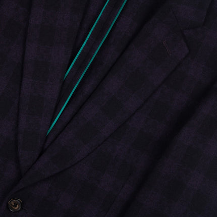 Soho '1599' Navy Purple Check Wool Unlined Blazer UK 38
