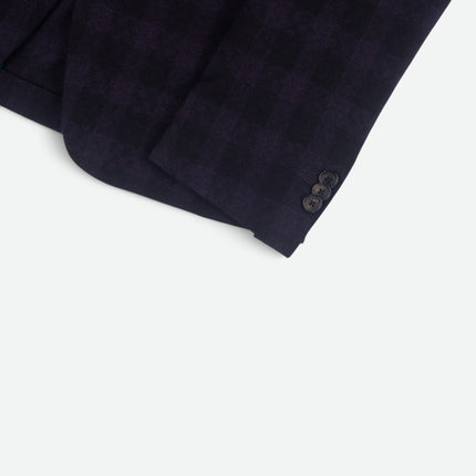 Soho '1599' Navy Purple Check Wool Unlined Blazer UK 38