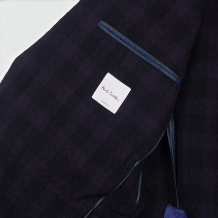 Soho '1599' Navy Purple Check Wool Unlined Blazer UK 38