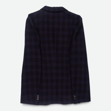 Soho '1599' Navy Purple Check Wool Unlined Blazer UK 38