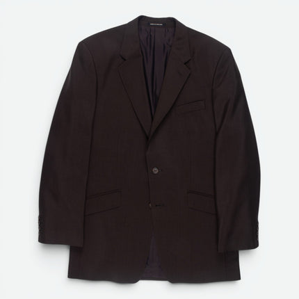 Vintage Dark Brown Mohair Wool Blend Classic Fit 2 Piece Suit UK 40/34
