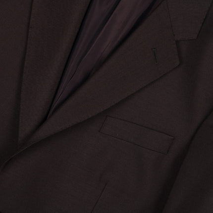 Vintage Dark Brown Mohair Wool Blend Classic Fit 2 Piece Suit UK 40/34