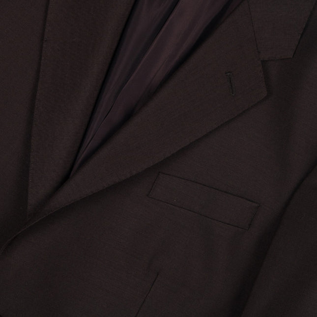 Vintage Dark Brown Mohair Wool Blend Classic Fit 2 Piece Suit UK 40/34