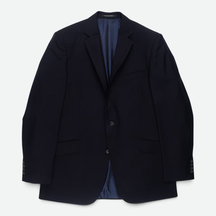 Hyde Navy Blue Wool Mohair Blend Classic Fit 2 Piece Suit UK 44/36