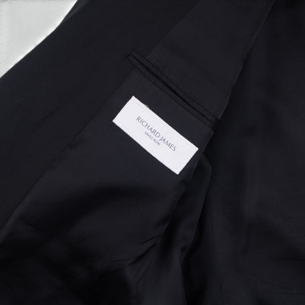 Hyde Black Wool Mohair Blend Classic Fit 2 Piece Suit UK 44/36