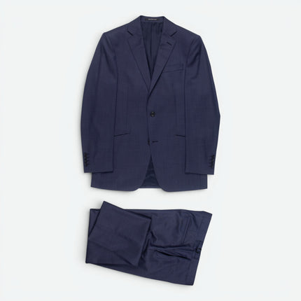 Hyde Dark Blue Wool Classic Fit 2 Piece Suit UK 38/34