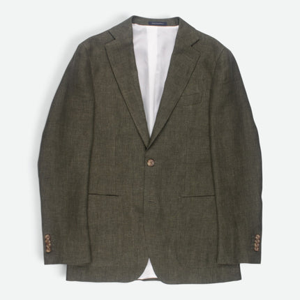 'Havana Patch' Green Linen Slim Fit 2 Piece Suit UK 36/30