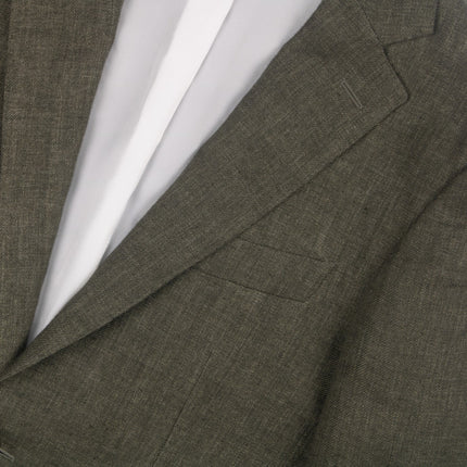 'Havana Patch' Green Linen Slim Fit 2 Piece Suit UK 36/30